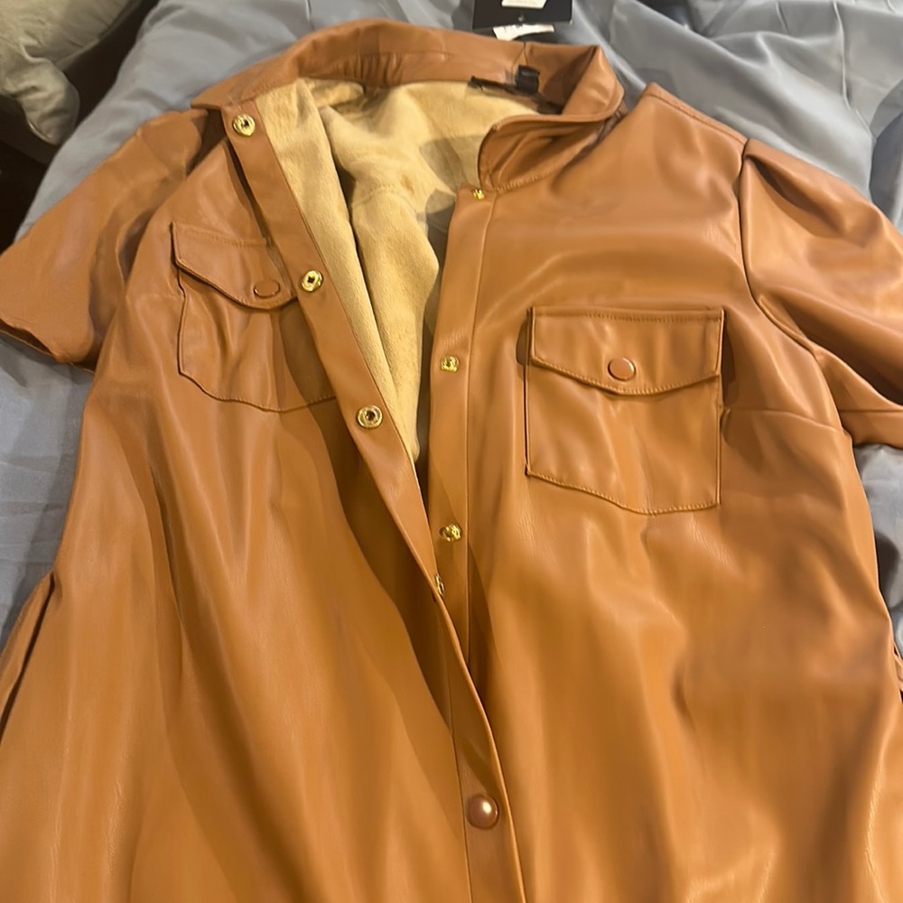 NWT Andrew Marc Vegan Leather Dress BEAUTIFUL